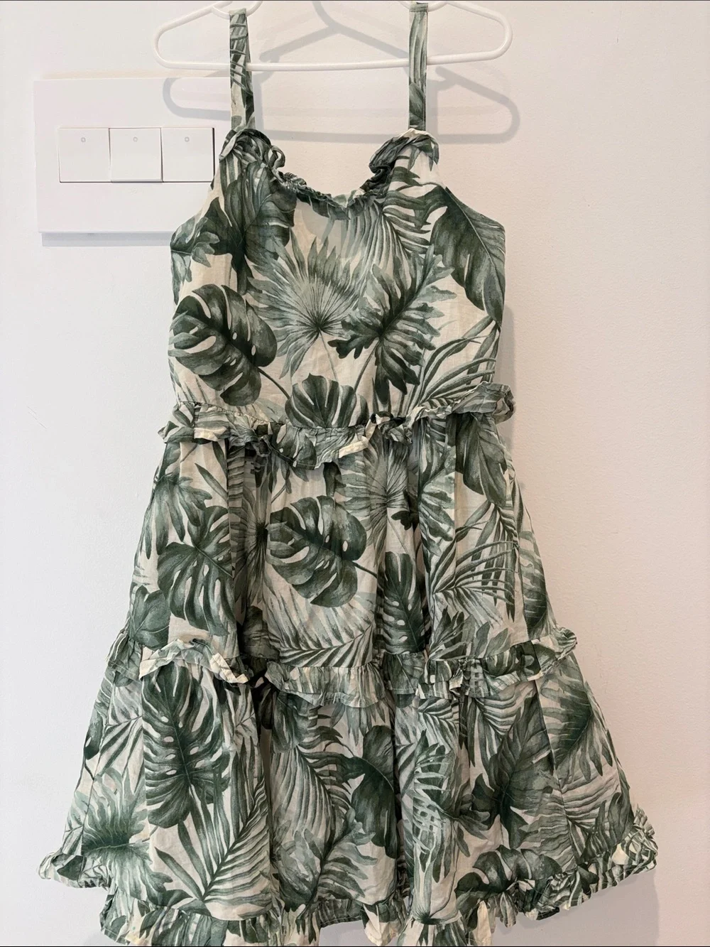 Janie & Jack girls smock tropical summer dress size 8